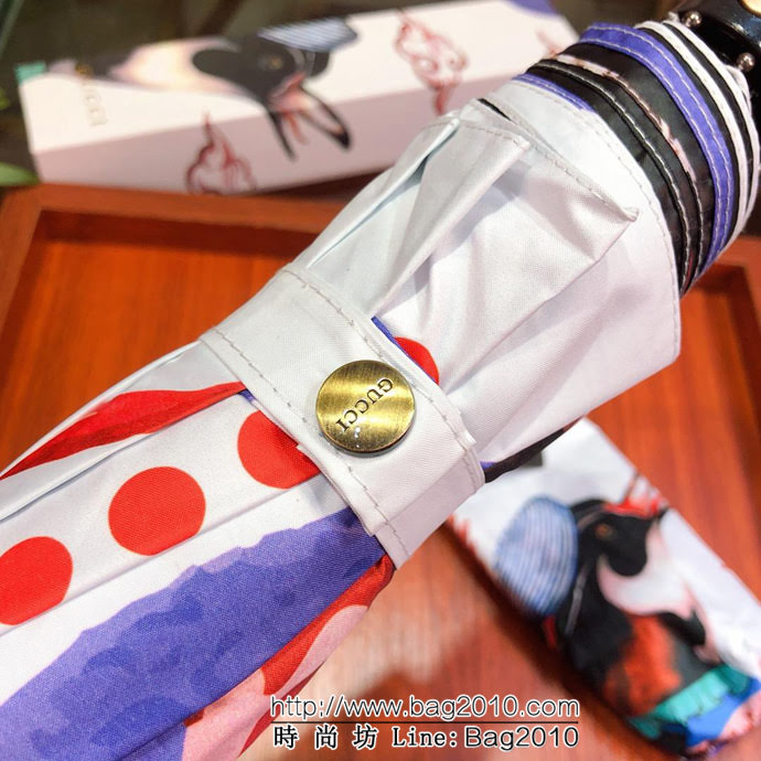 GUCCI古馳 最新火爆單品 極品G家自動傘 古奇天鵝圖案 防雨防紫外線隔熱傘  sll1021